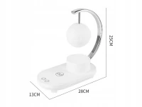 Verk 12368 Lampička s bluetooth reproduktorem, RGB osvětlením a bezdrátovým nabíjením, saturn