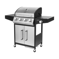 Teesa TSA0251 Plynový gril 5007 MASTER, 5 horákov, 12 kW, čierno-strieborný