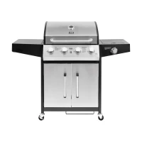 Teesa TSA0251 Plynový gril 5007 MASTER, 5 horákov, 12 kW, čierno-strieborný