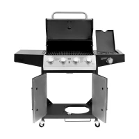 Teesa TSA0251 Plynový gril 5007 MASTER, 5 horákov, 12 kW, čierno-strieborný
