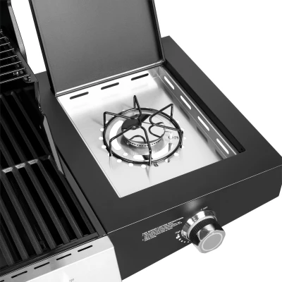 Teesa TSA0251 Plynový gril 5007 MASTER, 5 horákov, 12 kW, čierno-strieborný