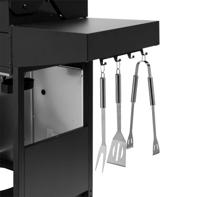 Teesa TSA0251 Plynový gril 5007 MASTER, 5 horákov, 12 kW, čierno-strieborný