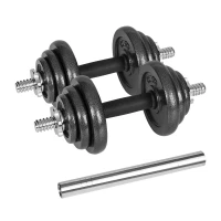 Rebel RBA-2327 Litinové nastavitelné činky v přepravním pouzdře s konektorem 2 x 10 kg, černá