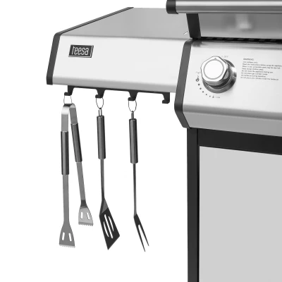 Teesa TSA0250 Plynový gril 5006 MASTER, 5 horákov, 14 kW, čierno-strieborný
