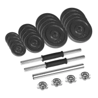 Rebel RBA-2327 Litinové nastavitelné činky v přepravním pouzdře s konektorem 2 x 15 kg, černá