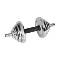 Rebel RBA-2326 Chromované litinové nastavitelné činky v přepravním pouzdře s konektorem 2 x 10 kg,, stříbrná