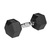 Rebel RBA-2325-07.5 Pogumované litinové činky HEX 2 x 7,5 kg