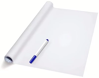 Verk 01438 Samolepiaca kriedová tabuľa + popisovač 200x45 cm, biela