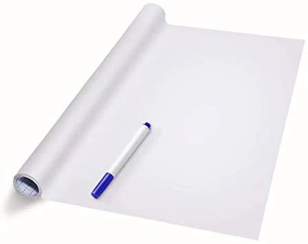 Verk 01438 Samolepiaca kriedová tabuľa + popisovač 200x45 cm, biela