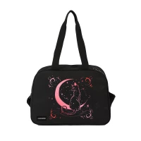 Kruzzel 26516 Designová školní taška s motivem kočky, 13 L, černá