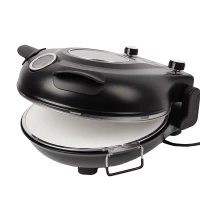 Ruhhy 26050 Pec na pizzu s pečicím kamenem, 1200 W, černá
