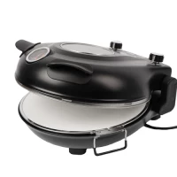 Ruhhy 26050 Pec na pizzu s pečicím kamenem, 1200 W, černá