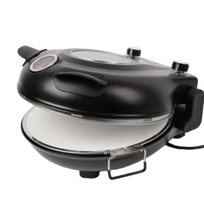 Ruhhy 26050 Pec na pizzu s pečicím kamenem, 1200 W, černá