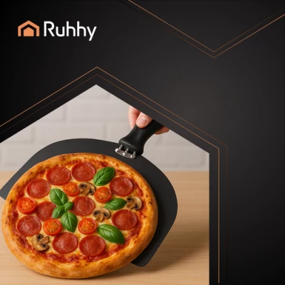 Ruhhy 26050 Pec na pizzu s pečicím kamenem, 1200 W, černá