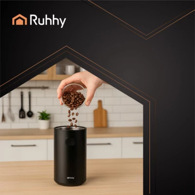 Ruhhy 26219 Mlynček na kávu 150 W, 50 g, čierny