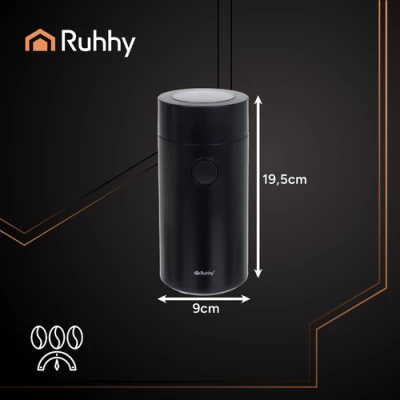 Ruhhy 26219 Mlynček na kávu 150 W, 50 g, čierny