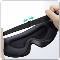 Verk 27568 Ergonomická 3D maska na spaní, černá