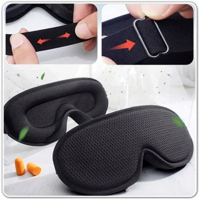 Verk 27568 Ergonomická 3D maska na spaní, černá