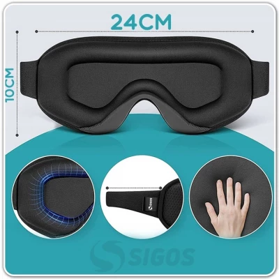 Verk 27568 Ergonomická 3D maska na spaní, černá