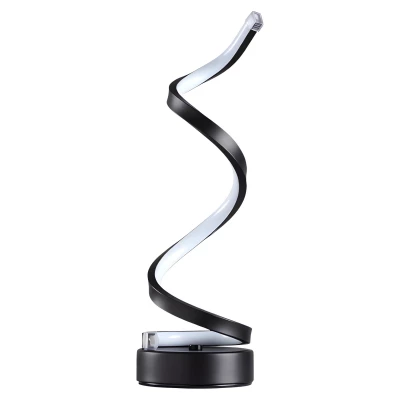Verk 12356 Designová LED spirálová noční lampička, černá
