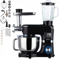 Ruhhy 25728 Kuchynský robot 6,2 l, 2000 W, s funkciou ohrievania a mlynčekom na mäso, čierny