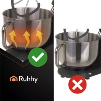 Ruhhy 25726 Kuchyňský robot 6,2 L, 2000 W, s funkcí ohřevu, černý