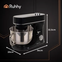 Ruhhy 25726 Kuchyňský robot 6,2 L, 2000 W, s funkcí ohřevu, černý