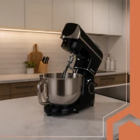 Ruhhy 25729 Kuchyňský robot 5,5 L, 2000 W, s funkcí ohřevu a váhou, černý