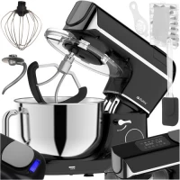 Ruhhy 25729 Kuchyňský robot 5,5 L, 2000 W, s funkcí ohřevu a váhou, černý