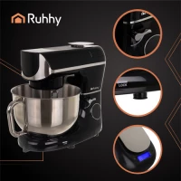 Ruhhy 25729 Kuchyňský robot 5,5 L, 2000 W, s funkcí ohřevu a váhou, černý