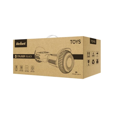 Rebel ZAB0016 Hoverboard LED RGB, 100 kg, 2 x 120 W, čierny