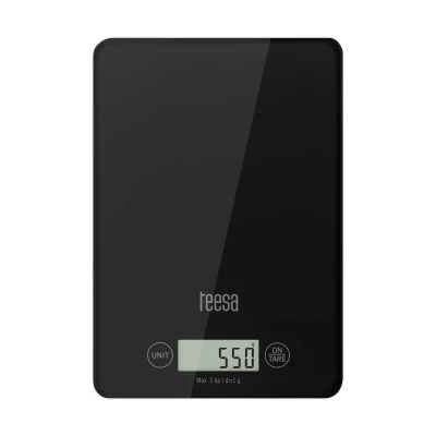 Teesa TSA0804 Digitálna kuchynská váha 5 kg, tenká, čierna