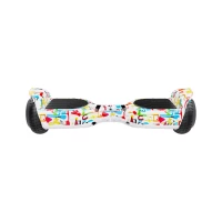 Rebel ZAB0014 Hoverboard LED RGB, 100 kg, 2 x 120 W, biely