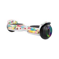 Rebel ZAB0014 Hoverboard LED RGB, 100 kg, 2 x 120 W, biely