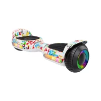 Rebel ZAB0014 Hoverboard LED RGB, 100 kg, 2 x 120 W, biely