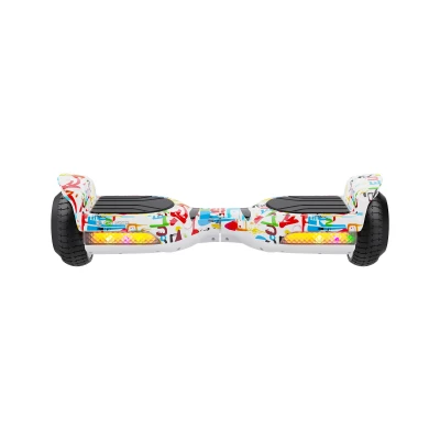 Rebel ZAB0014 Hoverboard LED RGB, 100 kg, 2 x 120 W, biely