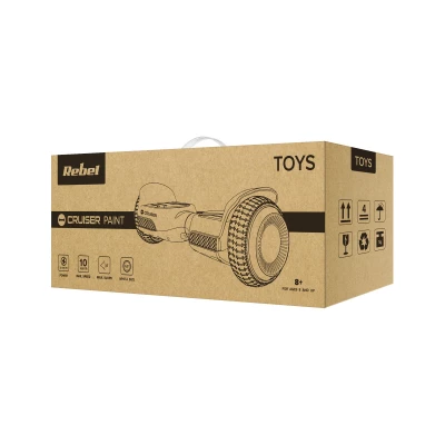 Rebel ZAB0014 Hoverboard LED RGB, 100 kg, 2 x 120 W, biely