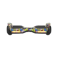 Rebel ZAB0013 Hoverboard LED RGB, 100 kg, 2 x 120 W, černý s graffiti