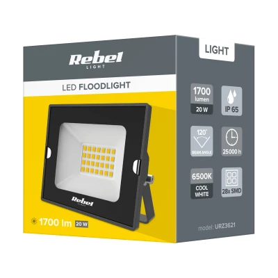 Rebel URZ3621 LED reflektor 20W, 6500K, 230V