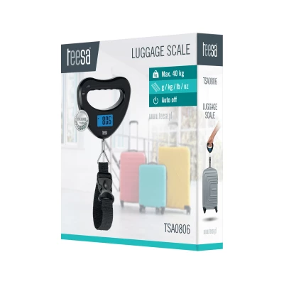 Teesa TSA0806 Digitální závěsná váha na zavazadla 40 Kg / 10 g, černá