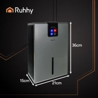 Ruhhy 26496 Odvlhčovač vzduchu 90 W, 2200 ml, stříbrná