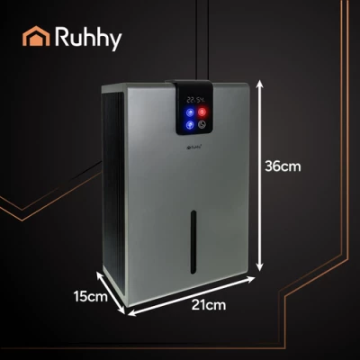 Ruhhy 26496 Odvlhčovač vzduchu 90 W, 2200 ml, stříbrná