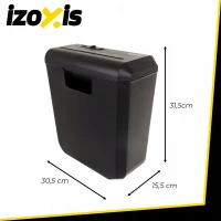 Izoxis 26136 Skartovačka papiera, CD, 10 l, čierna