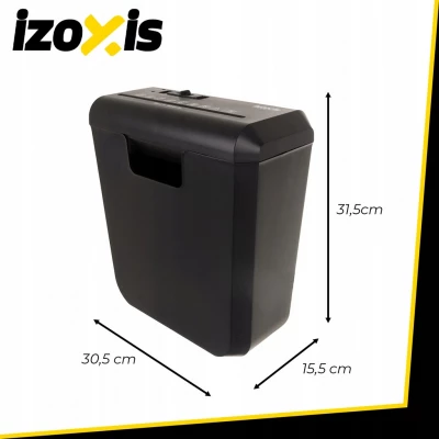 Izoxis 26136 Skartovačka papiera, CD, 10 l, čierna