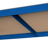 Rebel RB-1251 Kovový skladovací regál, 5 polic, 180 x 90 x 40 cm,  750 kg, modrá