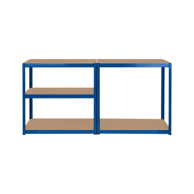 Rebel RB-1251 Kovový skladovací regál, 5 polic, 180 x 90 x 40 cm,  750 kg, modrá