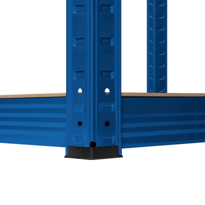 Rebel RB-1251 Kovový skladovací regál, 5 polic, 180 x 90 x 40 cm,  750 kg, modrá