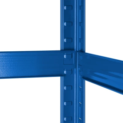 Rebel RB-1251 Kovový skladovací regál, 5 polic, 180 x 90 x 40 cm,  750 kg, modrá