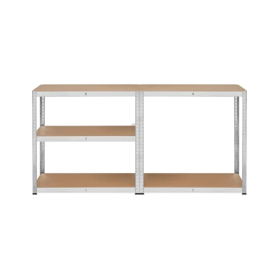 Rebel RB-1251 Kovový skladovací regál, 5 polic, 180 x 90 x 40 cm, 750 kg, stříbrná