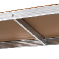 Rebel RB-1252 Kovový skladovací regál, 5 polic, 205 x 120 x 45 cm, 750 kg, stříbrná
